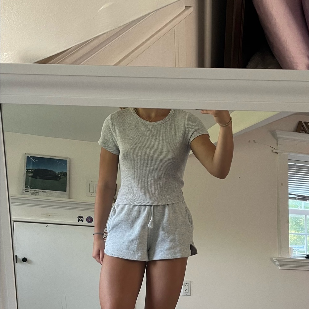 Aerie Short Sleeve Waffle Knit Shirt